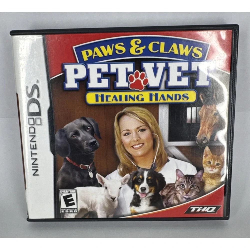 Paws & Claws Pet Vet Healing Hands - Nintendo DS. Case And Instruction Book